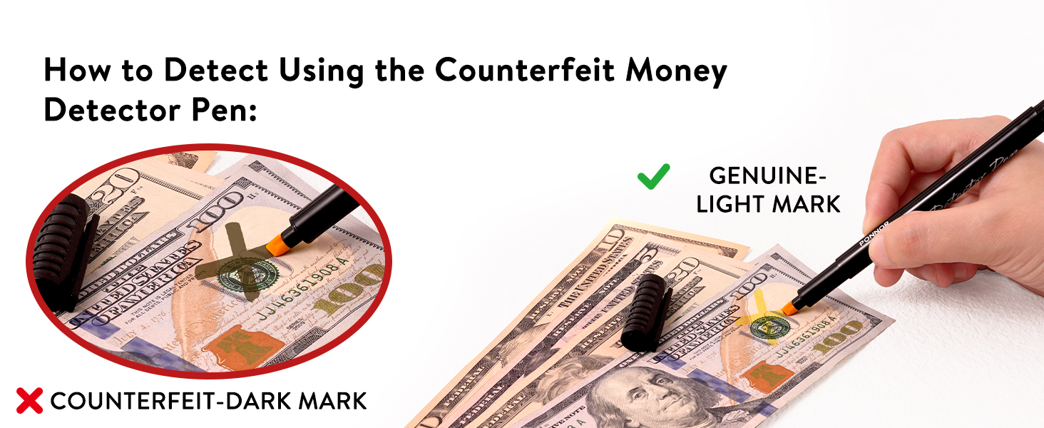Counterfeit Money Detector Pen Bill Marker Universal False Currency Checker Cash Tester