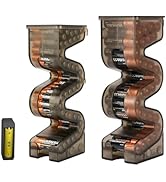 KIWIFOTOS 27 AA &amp; 35 AAA Combo Battery Case Holder Set with Tester, Pegboard Wall Mount Battery O...