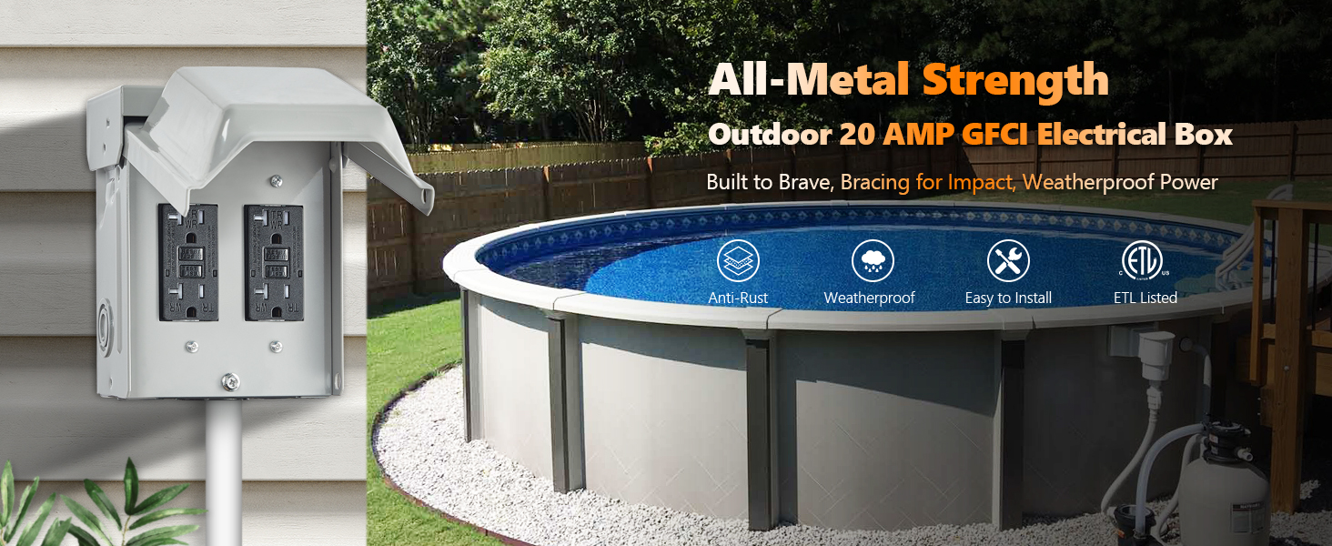 outdoor receptacle outside outlet box