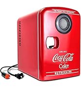 Coca-Cola Bluetooth Speaker Mini Portable Fridge, Compact Personal Cooler Warmer, 12V DC/110V AC ...
