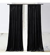 NICETOWN Halloween Black Velvet Curtain, Bedroom Velvet Blackout Curtain Panels, Solid Heavy Matt...