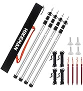 Hikeman Tarp Poles Adjustable Aluminum Telescoping Tarp Poles, Lightweight Canopy Poles Portable ...