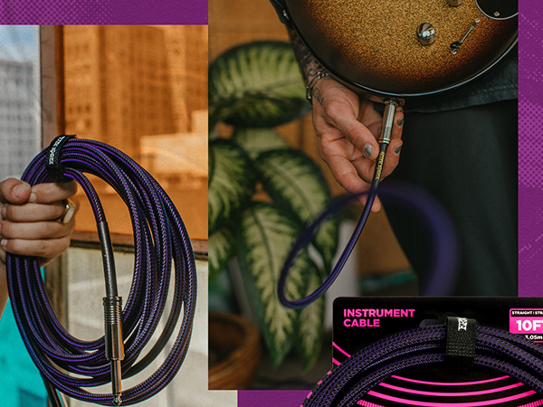 purple guitar cable