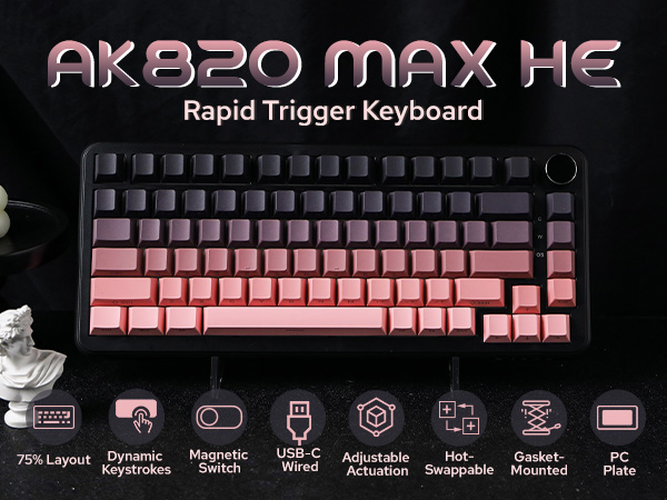 AK820 MAX HE Wired Black Pink