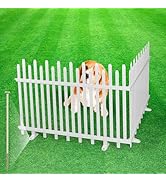 Vinyl Panel 80''Wx28''H Lightweight Portable Kit, White Decorative Design for Outdoor Garden Yard...