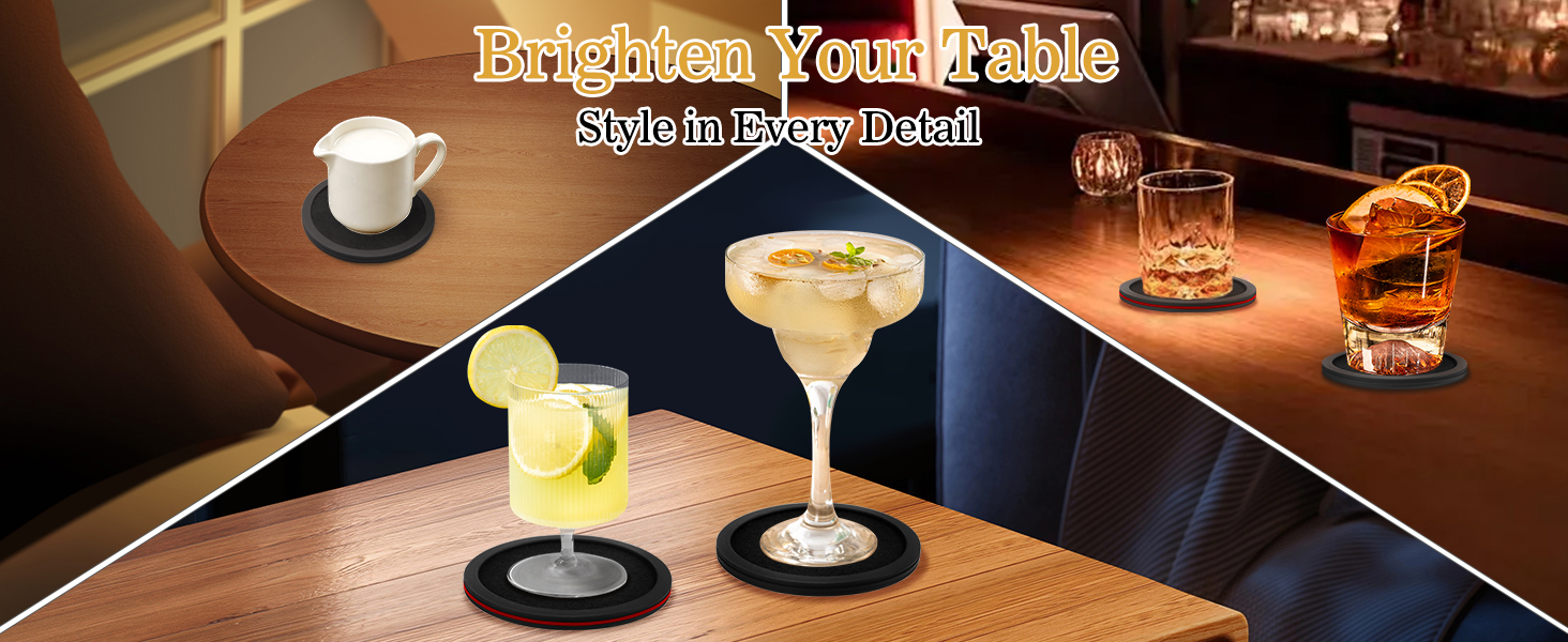Sleek Absorbent Coasters with Holder
