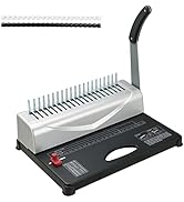 FLK Tech Binding Machine with Starter Combs Set for A4-21 Hole / 450 Sheets Paper Punch Binder