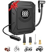 AIRSURE Tire Inflator Portable Air Compressor, 150PSI Fast Inflation Electric Air Pump with Auto ...