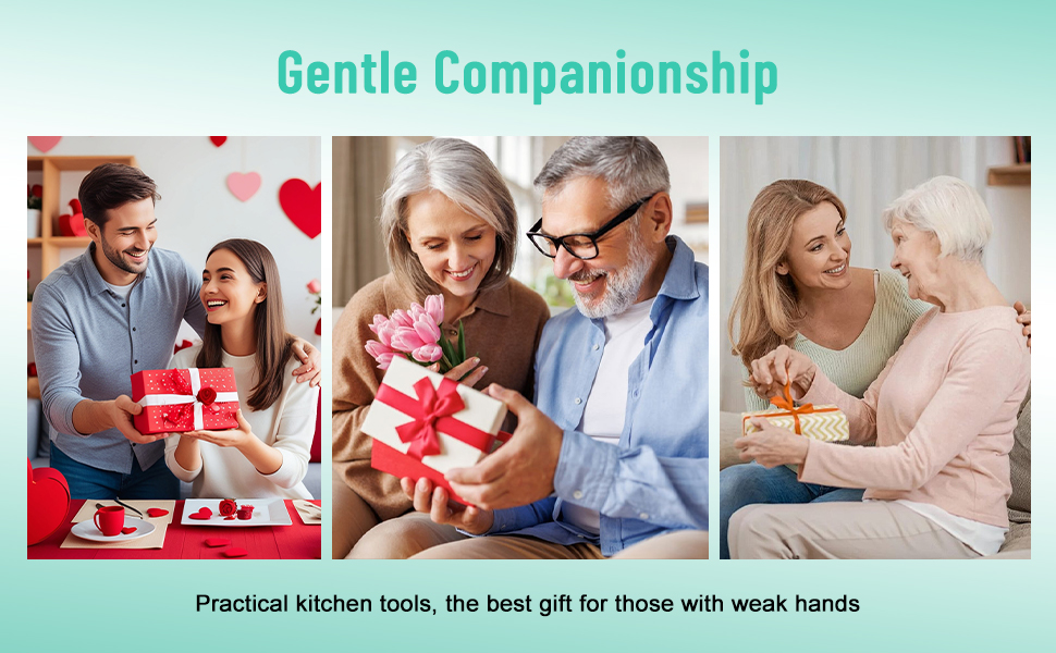 Multi-scene gift-giving moments for jar opener