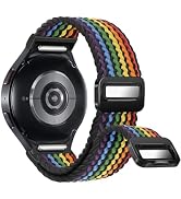 One Click No Gap Braided Bands Compatible with Samsung Galaxy Watch 7 6 4 5 FE Band 40mm 44mm/Gal...