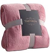 TASTHROW Large Flannel Fleece Throw Blanket, 50×70 Inch - Cozy Lightweight Thick Blanket - All Se...