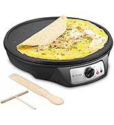 Electric Crepe Maker, iSiLER Nonstick Electric Pancakes Maker Griddle, 12 inches Electric Crepe P...