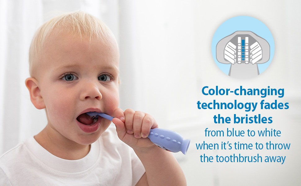 Color changing technology fades the bristles when it&amp;#39;s time to throw away