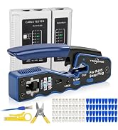 RJ45 Crimp Tool Kit Pass Through Ethernet Crimping Tool Kit(K16) | Ethernet Crimper for Cat5 Cat5...
