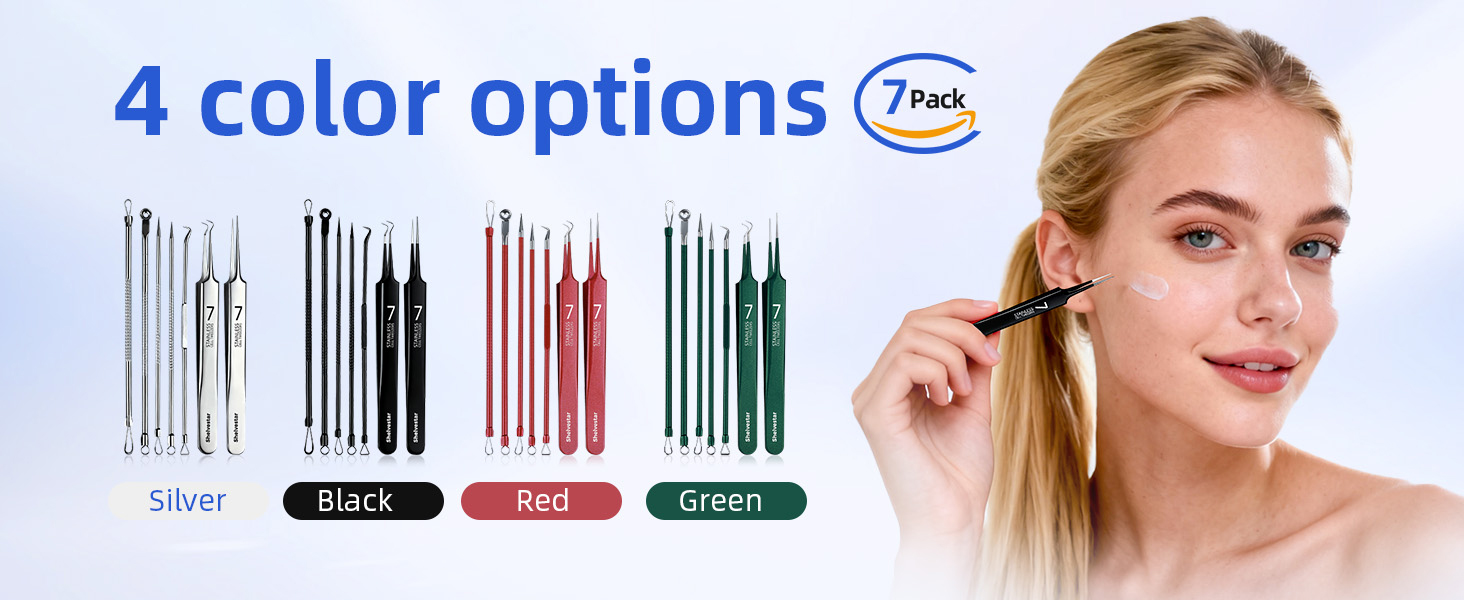 Blackhead Remover Extractor Tools, Pimple Comedone Extractor Acne Kit for Blackhead, Blemish