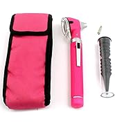 New Mini Fiber Optic Otoscope Pink (Pocket Size) ENT Diagnostic Set + 1 Extra Bulb Free by G.S On...