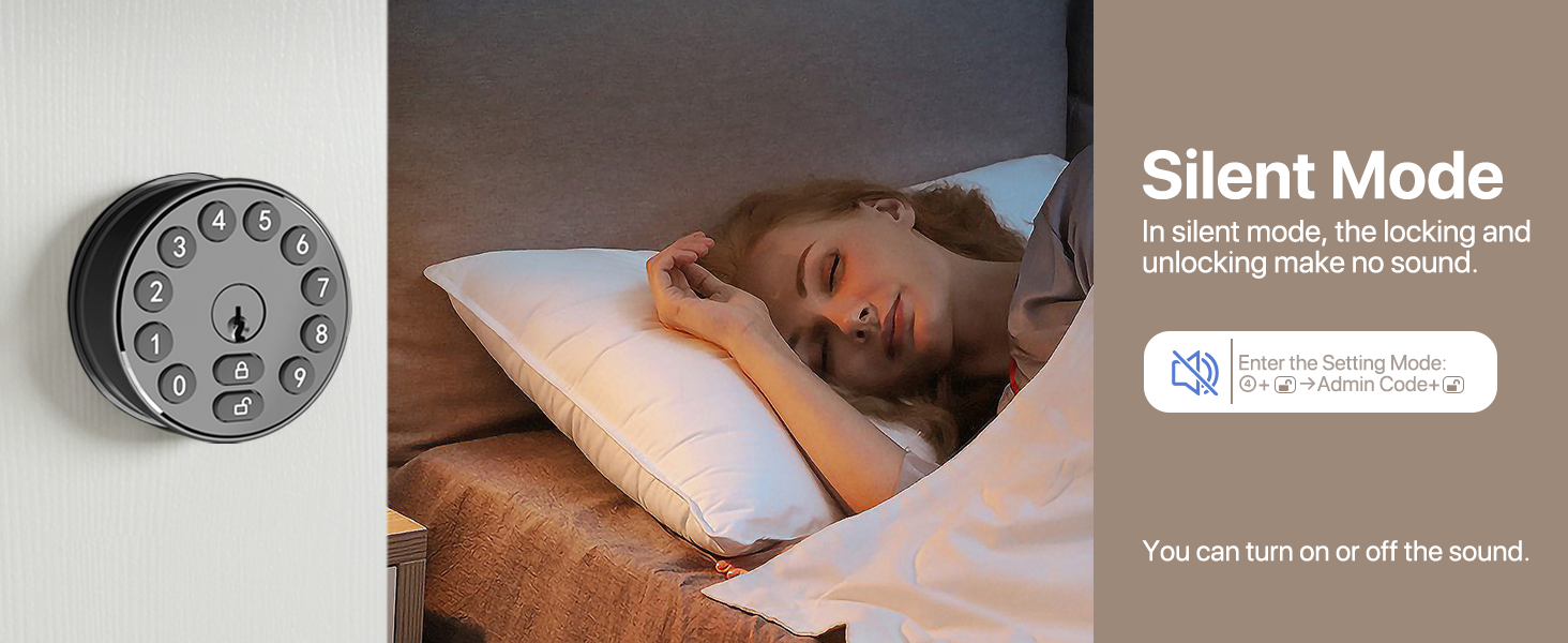 In silent mode, the locking and unlocking make no sound.