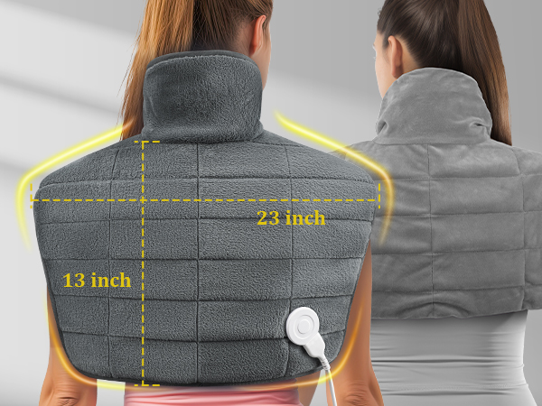 heating pad for back, Christmas gifts for mom, heated neck shoulder wrap, stocking stuffers