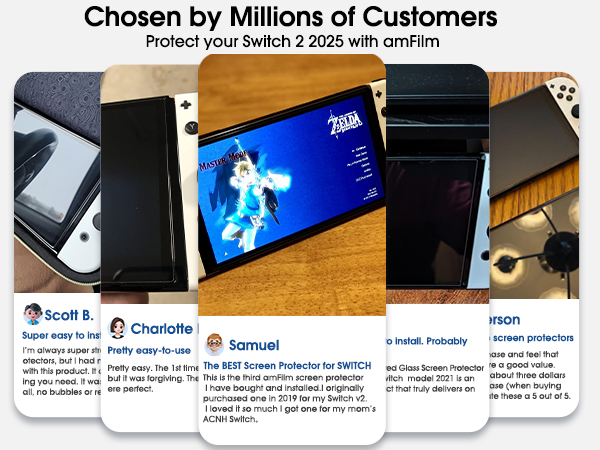 Nintendo Switch 2 Screen Protector Tempered Glass 2025