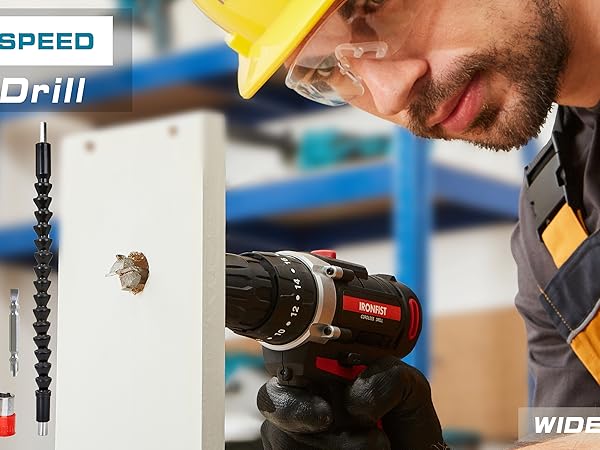 Cordless drill driver power impact screwdriver electric electrical tools batteries sets combo kits