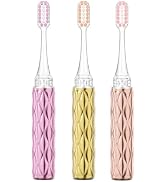 SUREE Lipstick-Style Travel Toothbrush with Case, Extra Soft Bristles, Detachable Storage Design,...