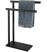 JQK Hand Towel Holder Stand Oil Rubbed Bronze, Modern Tree Rack Free Standing for Countertop with...