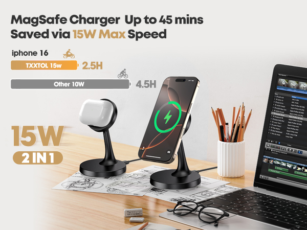 Magnetic Wireless Charger iPhone Stand