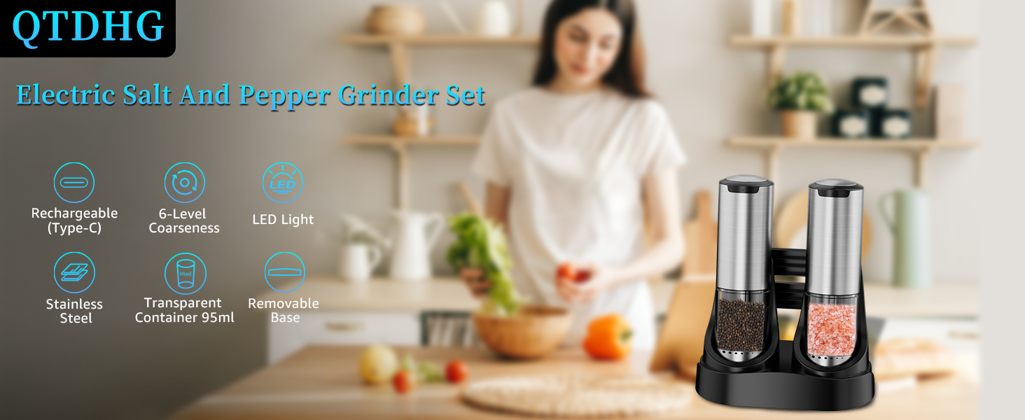 salt and pepper shakers electric salt and pepper grinder set electric pepper grinder