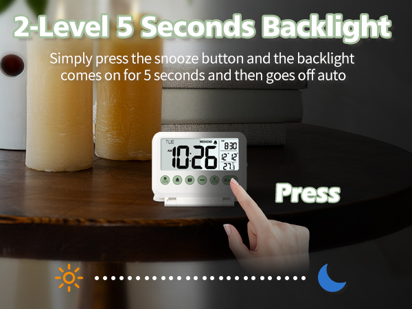 2-Level 5 Seconds backlight