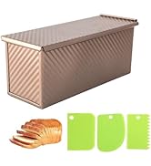 Spmarkt Bread Pan, 13 * 5inch Non-Stick Rectangle Pullman Loaf Pan with Lid, Long Sourdough Bread...