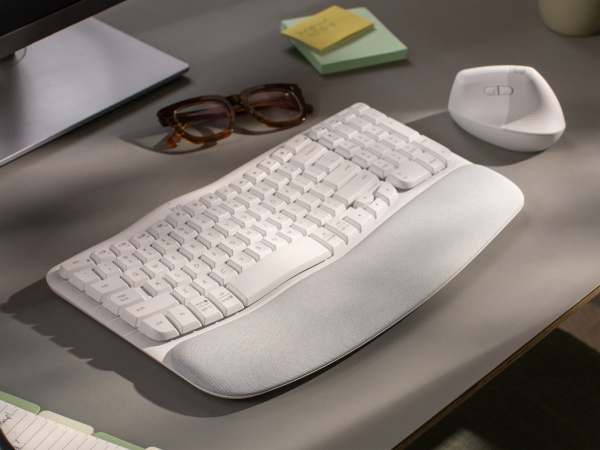wave keys wireless ergonomic compact white keyboard and life vertical cordless mouse