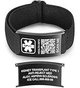 Medical Bracelets for Sport Men Women with QR Code Medical Alert ID Bracelets - Nylon Waterproof ...
