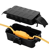 RESTMO Outdoor Electrical Box with Detachable Shield Covers, IP55 Waterproof Plug and Outlet Cove...