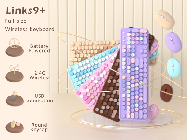 colorful keyboard mouse