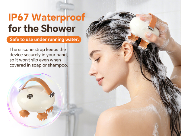 IP67 Waterproof Head Massager