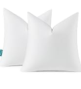 Oubonun 18 x 18 Down Feather Throw Pillow Inserts - Fluffy and Plush Odor-Free Fill - 100% Breath...