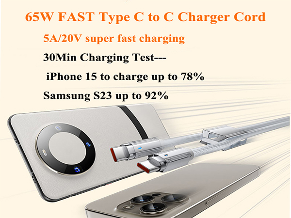 USB C to C Fast charger Phone Lanyard