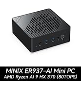 MINIX ER937-AI Mini PC, AMD Ryzen AI 9 HX 370 (80TOPS), Radeon 890M, 32GB DDR5/ 1TB PCIe 4.0 SSD/...