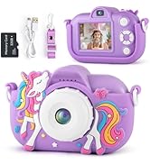 Kids Camera Toddler Toys for 3 4 5 6 7 8 Years Old Girls, 48MP HD Dual Lens Selfie Camera for Kid...