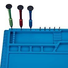 Screwdriver and driver bits storage holes