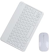 Wireless Bluetooth Keyboard and Mouse Combo, Ultra-Thin 2.4 GHz Wireless Keyboard and Mouse for i...