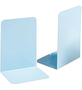 M&amp;G Bookends for Shelves 1 Pair, Large Metal Book Ends for Heavy Books, L-Type Book Stand for Des...