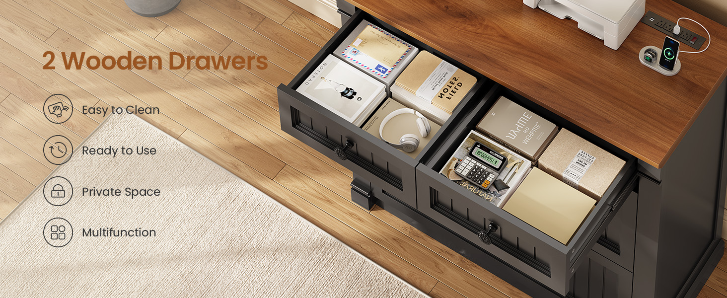 2 drawers file cabinet