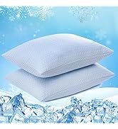 DOWNCOOL Cooling Pillow Queen Size Set of 2, Adjustable Shredded Memory Foam Pillows for Sleeping...