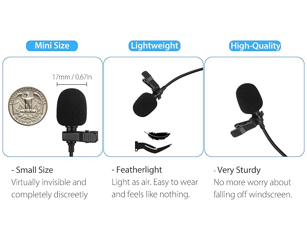 USB C Wired Lavalier Microphone for Phone