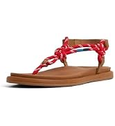 Sperry Women's Isla T-Bar Rope Sandal, Red, 5