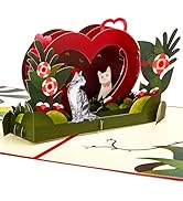 Ribbli Cat Pop Up Card for All Occasion, Anniversary Card, Birthday, Valentines Day Card, Romanti...