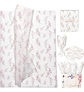 LIAPAWPAW Tissue Paper Gladiolus Flower Pattern, 30 Sheets, 20 x 14 inches