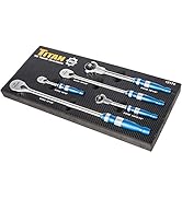 Titan 12175 5-Piece 90-Tooth Swivel Head and Flat Head Ratchet Set