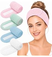 MaopaoBeauty 4PCS Spa Headbands for Women – Soft Towel Face Wash Headband, Adjustable &amp; Washable ...